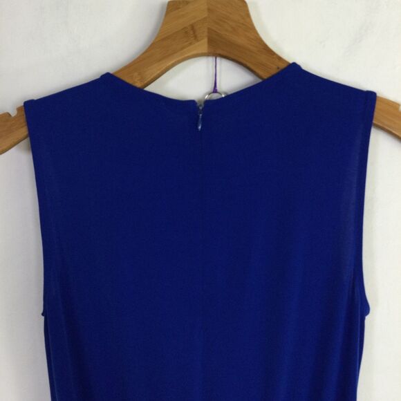 Calvin Klein Women's One-Piece Jumpsuit V-Neck Tie Waist Sleeveless Blue Size 2 - Picture 15 of 16